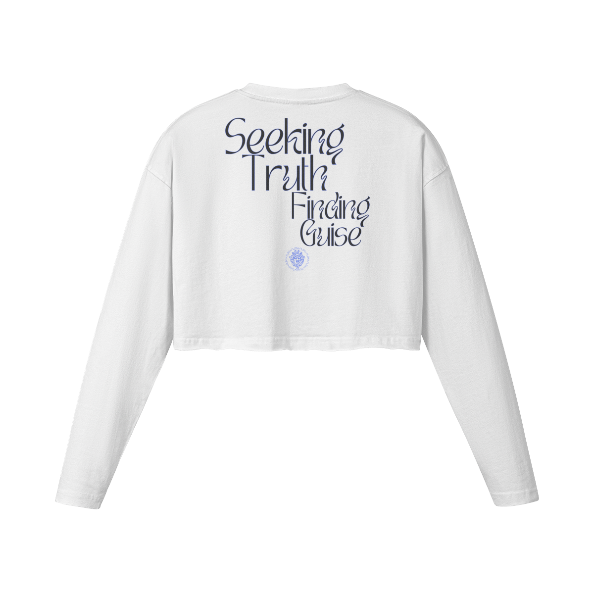 Meduza  Seeking Truth Raw Hem Long Sleeve Crop Top 260