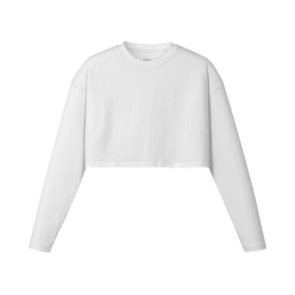 Meduza  Seeking Truth Raw Hem Long Sleeve Crop Top 260