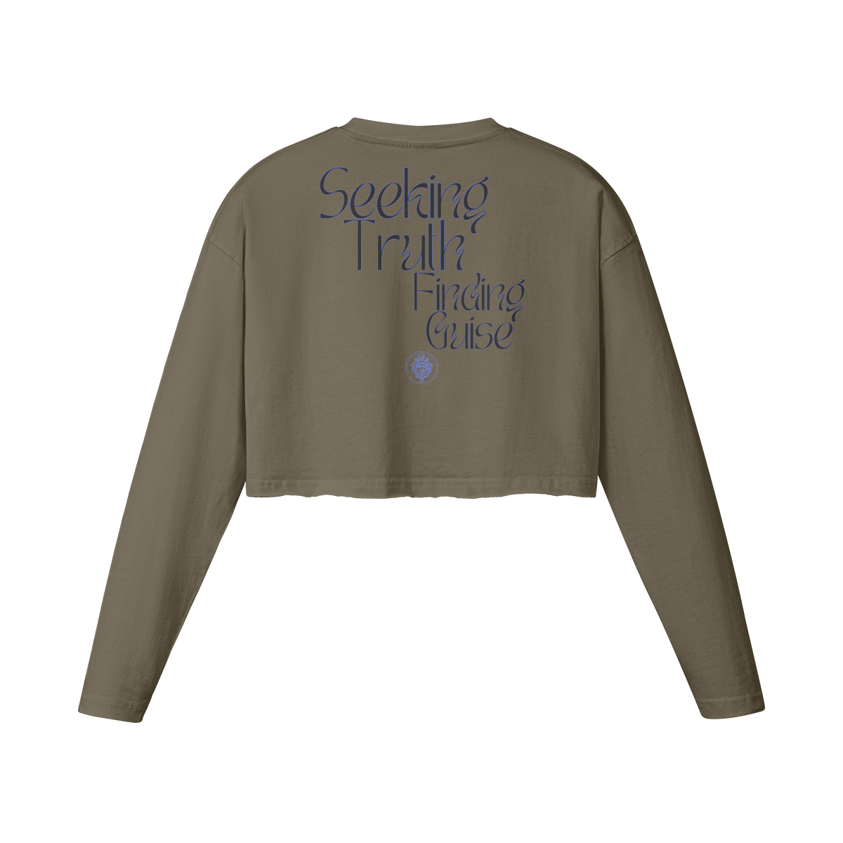 Meduza  Seeking Truth Raw Hem Long Sleeve Crop Top 260